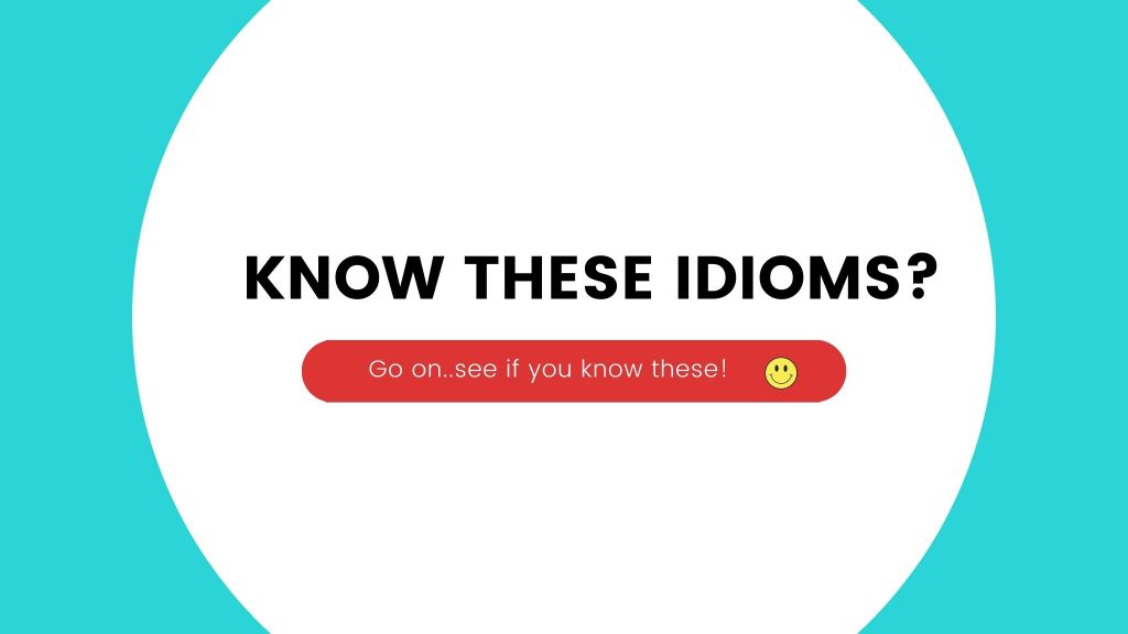 What do these Idioms Mean? I Kid You Not
