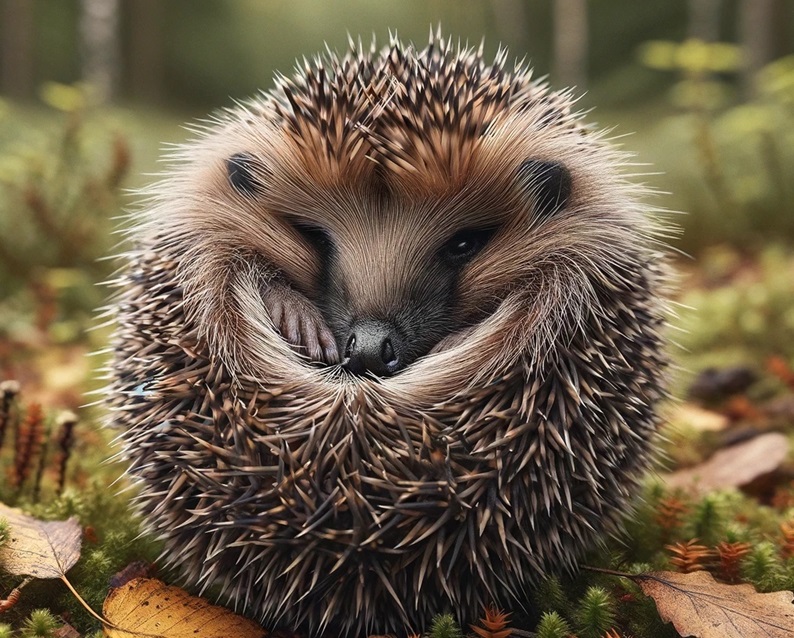 Why do hedgehogs roll themselves into a ball?